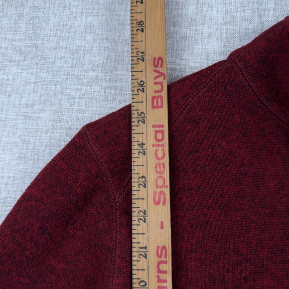 Woolrich Mens L Burgundy Quarter Snap Fleece Pullover Outdoor Sweater - Picture 8 of 11